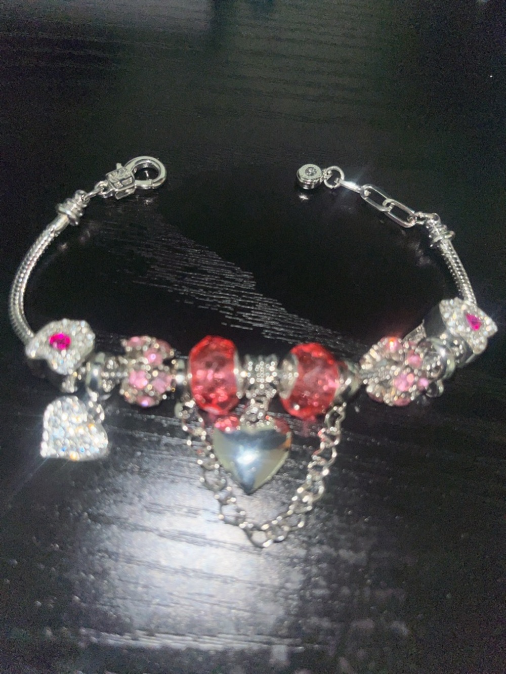 Heart & Cherry Charm Bracelet - Silver Or Gold winner choice - Picture 4 of 13